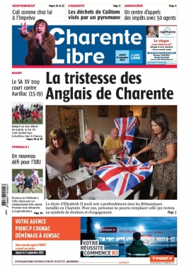 Charente Libre N°24157 Du 10 Septembre 2022 à Télécharger Sur IPad