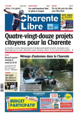 Charente Libre N°23858 du 27 septembre 2021 à télécharger sur iPad
