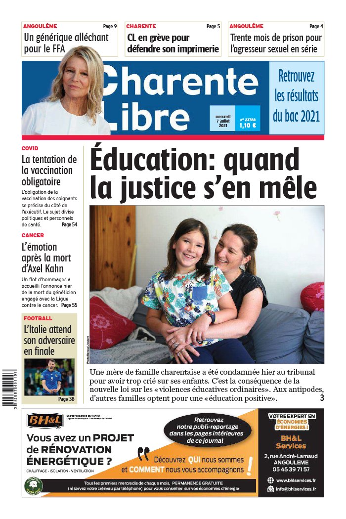 Charente Libre N°23788 du 07 juillet 2021 à télécharger sur iPad