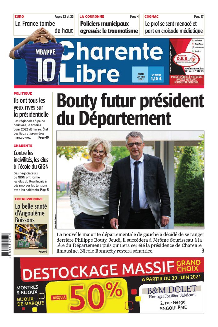 Charente Libre N°23782 du 29 juin 2021 à télécharger sur iPad