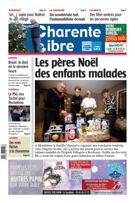 Charente Libre N°23624 du 25 décembre 2020 à télécharger sur iPad