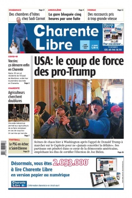 Charente Libre N°23635 du 07 janvier 2021 à télécharger sur iPad