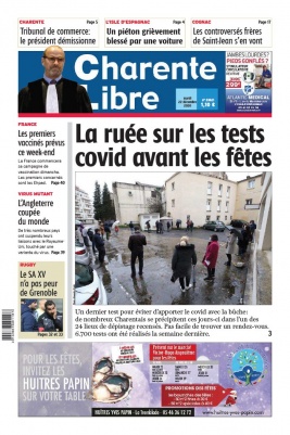 Charente Libre N°23621 du 22 décembre 2020 à télécharger sur iPad