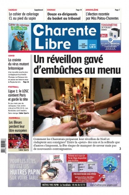 Charente Libre N°23620 du 21 décembre 2020 à télécharger sur iPad