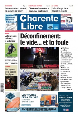 Charente Libre N°23613 du 12 décembre 2020 à télécharger sur iPad