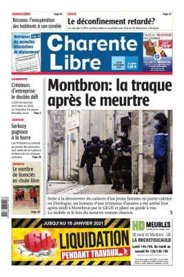 Charente Libre N°23609 du 08 décembre 2020 à télécharger sur iPad