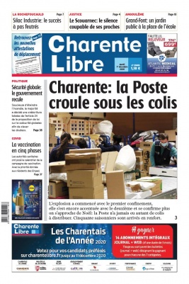 Charente Libre N°23603 du 01 décembre 2020 à télécharger sur iPad
