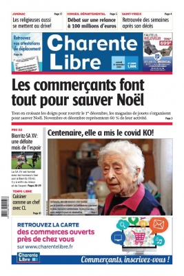 Charente Libre N°23595 du 21 novembre 2020 à télécharger sur iPad