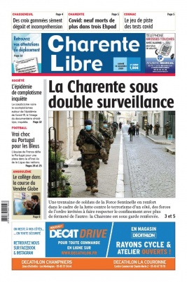Charente Libre N°23589 du 14 novembre 2020 à télécharger sur iPad