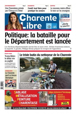 Charente Libre N°23551 du 01 octobre 2020 à télécharger sur iPad