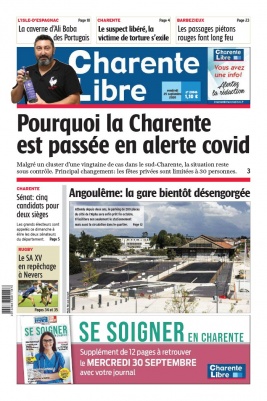 Charente Libre N°23546 du 25 septembre 2020 à télécharger sur iPad