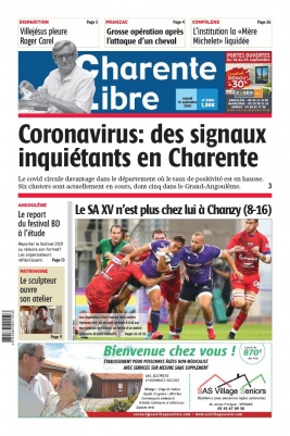 Charente Libre N°23541 du 19 septembre 2020 à télécharger sur iPad