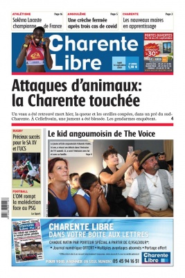 Charente Libre N°23536 du 14 septembre 2020 à télécharger sur iPad
