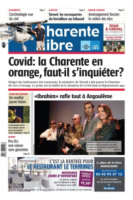 Charente Libre N°23527 du 03 septembre 2020 à télécharger sur iPad