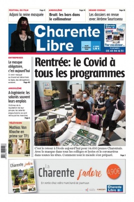 Charente Libre N°23525 du 01 septembre 2020 à télécharger sur iPad