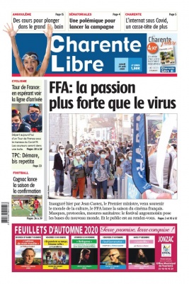 Charente Libre N°23523 du 29 août 2020 à télécharger sur iPad