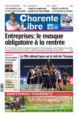 Charente Libre N°23514 du 19 août 2020 à télécharger sur iPad