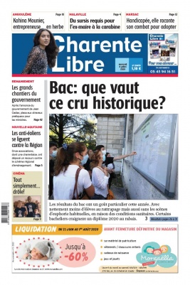 Charente Libre N°23478 du 08 juillet 2020 à télécharger sur iPad