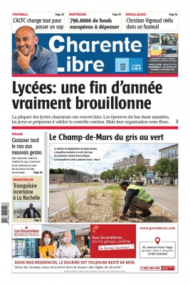 Charente Libre N°23453 du 09 juin 2020 à télécharger sur iPad