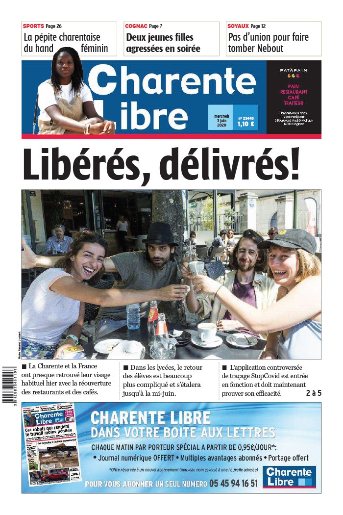 Charente Libre 03 juin 2020 Abonnement Charente Libre Pas Cher avec BOUQUET INFO ePresse.fr