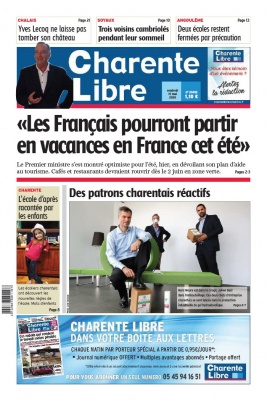Charente Libre N°23432 du 15 mai 2020 à télécharger sur iPad