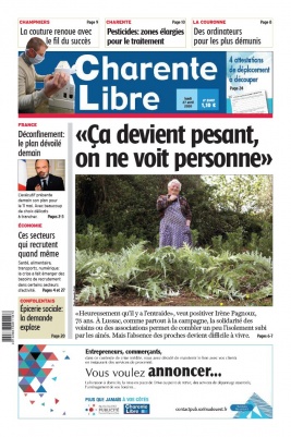 Charente Libre N°23417 du 27 avril 2020 à télécharger sur iPad