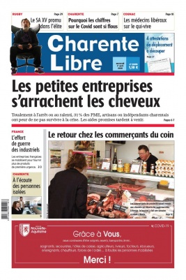 Charente Libre N°23395 du 01 avril 2020 à télécharger sur iPad