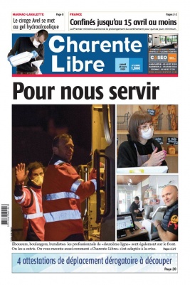 Charente Libre N°23392 du 28 mars 2020 à télécharger sur iPad