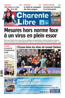 Charente Libre N°23375 du 09 mars 2020 à télécharger sur iPad