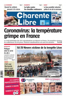 Charente Libre N°23369 du 02 mars 2020 à télécharger sur iPad