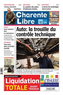 Charente Libre N°23367 du 28 février 2020 à télécharger sur iPad