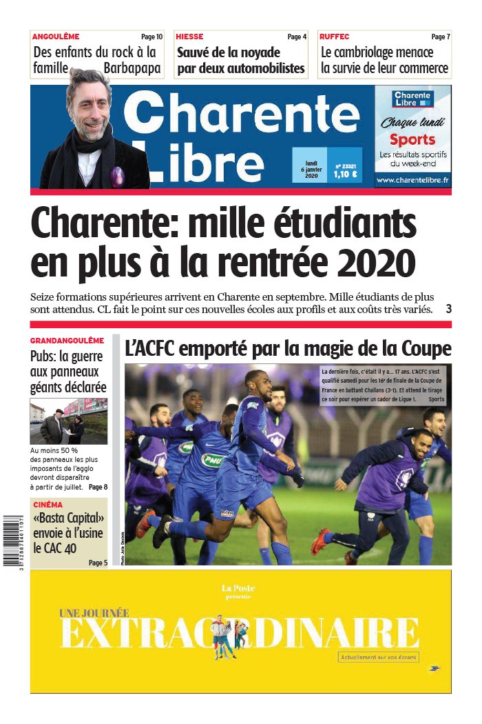 Charente Libre N°23321 du 06 janvier 2020 à télécharger sur iPad