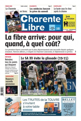 Charente Libre N°23302 du 14 décembre 2019 à télécharger sur iPad