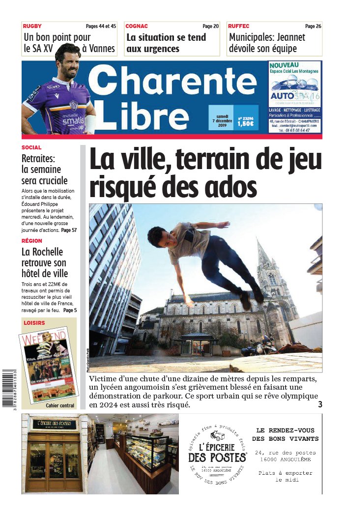 Charente Libre 07 décembre 2019 Abonnement Charente Libre Pas Cher avec BOUQUET INFO ePresse.fr