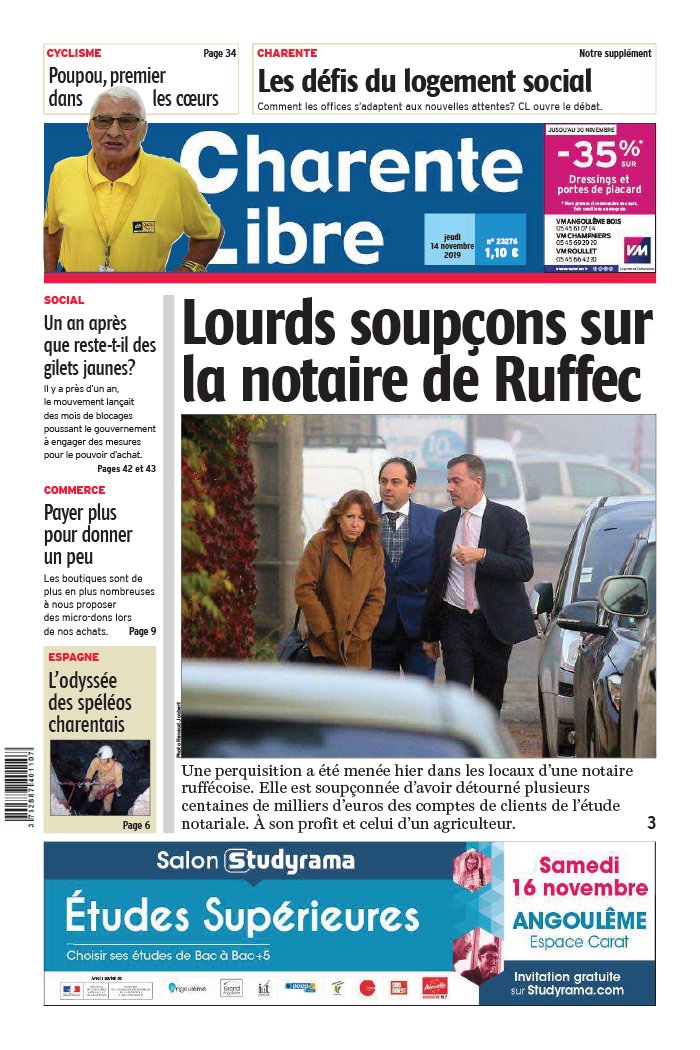 Charente Libre 14 novembre 2019 Abonnement Charente Libre Pas Cher avec BOUQUET INFO ePresse.fr