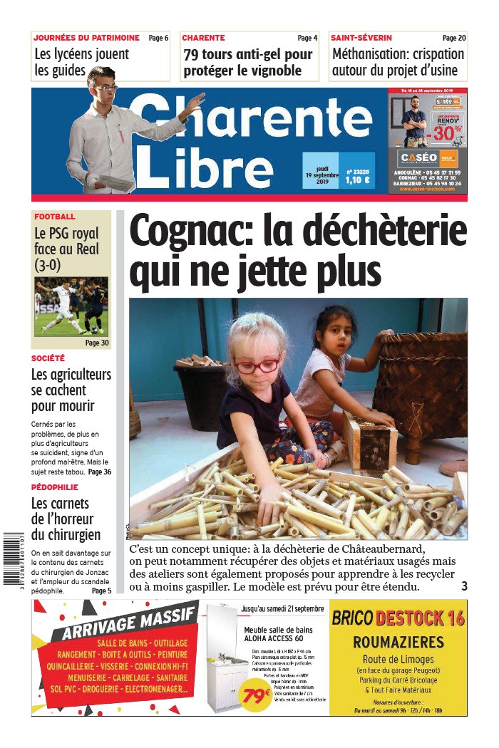 Charente Libre 19 septembre 2019 Abonnement Charente Libre Pas Cher avec BOUQUET INFO ePresse.fr
