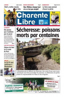 Charente Libre N°23211 du 30 août 2019 à télécharger sur iPad