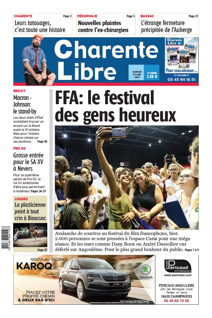 Charente Libre 23 août 2019 Abonnement Charente Libre Pas Cher avec BOUQUET INFO ePresse.fr
