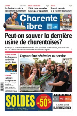 Charente Libre N°23181 du 26 juillet 2019 à télécharger sur iPad