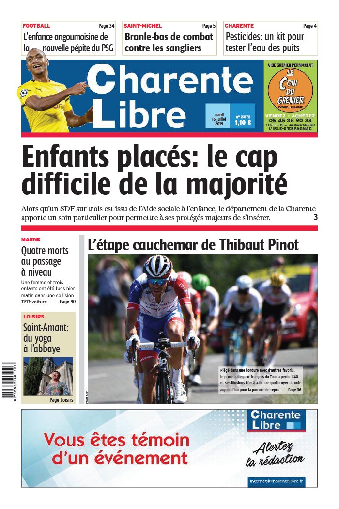 Charente Libre N°23172 du 16 juillet 2019 à télécharger sur iPad