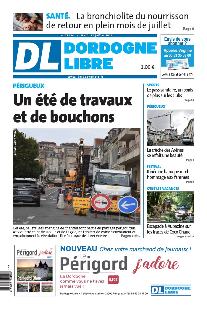 Dordogne Libre N°23054 du 27 juillet 2021 à télécharger sur iPad