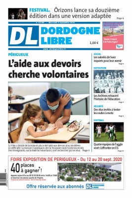 Dordogne Libre N°22789 du 09 septembre 2020 à télécharger sur iPad