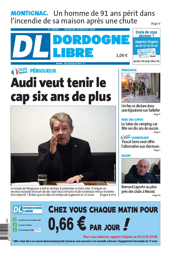 Dordogne Libre N°22630 du 28 février 2020 à télécharger sur iPad