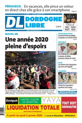 Dordogne Libre N°22581 du 02 janvier 2020 à télécharger sur iPad