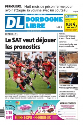 Dordogne Libre N°22485 du 07 septembre 2019 à télécharger sur iPad