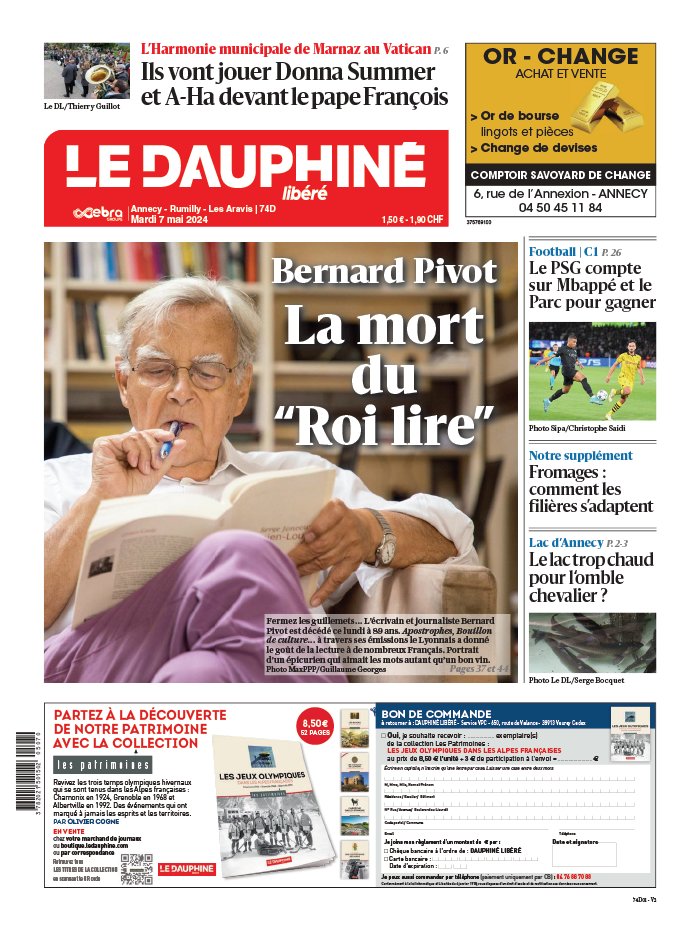 Le Dauphiné Libéré N°20240507 du 07 mai 2024 à télécharger sur iPad