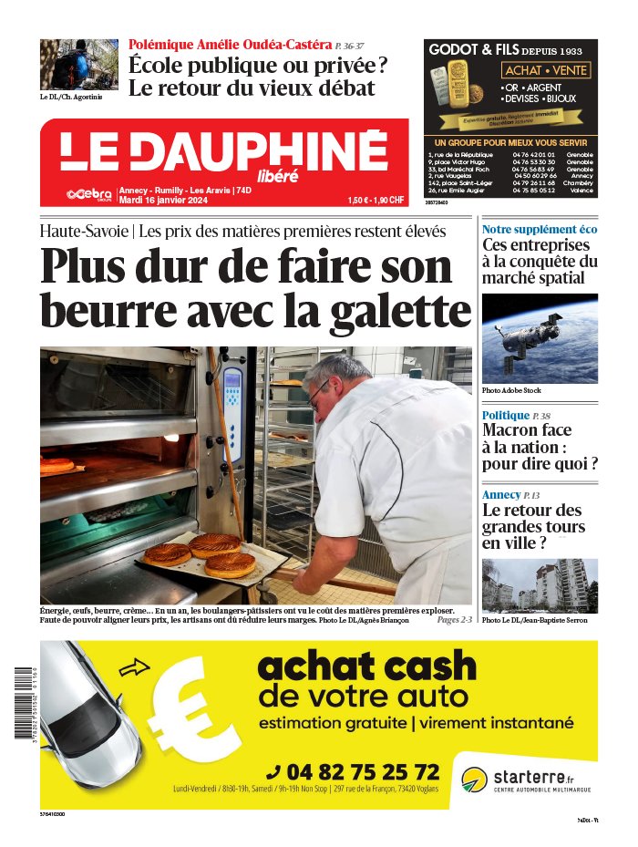 Le Dauphiné Libéré N°20240116 du 16 janvier 2024 à télécharger sur iPad