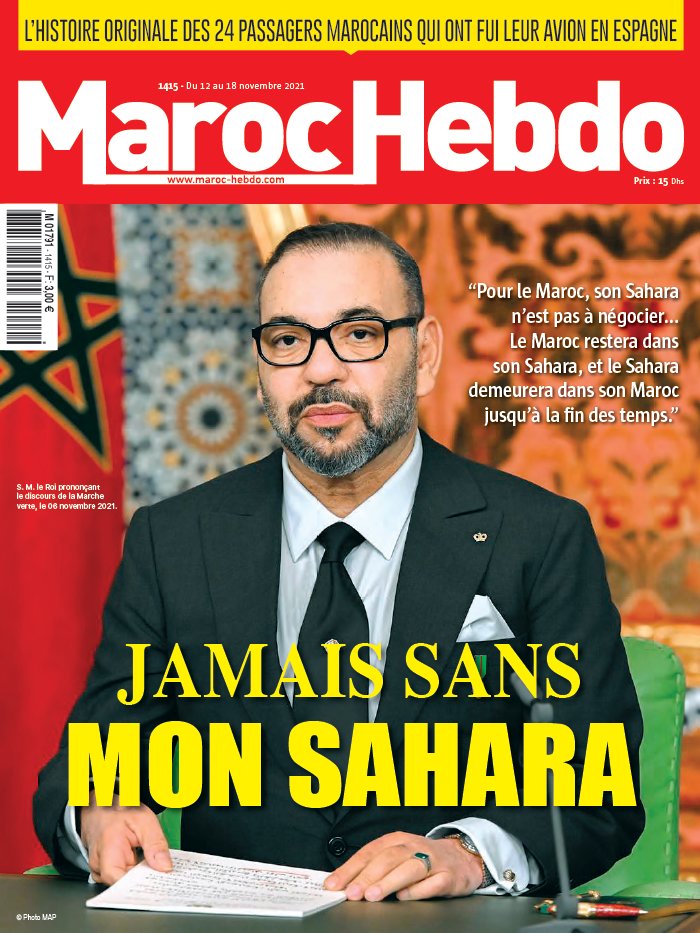 Maroc Hebdo N1415 du 12 novembre 2021 à télécharger sur iPad