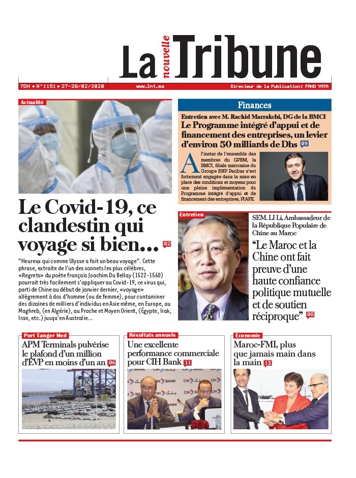 La Nouvelle Tribune N°1151 du 28 février 2020 à télécharger sur iPad