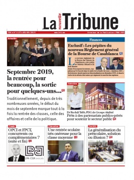 La Nouvelle Tribune N°1127 du 05 septembre 2019 à télécharger sur iPad